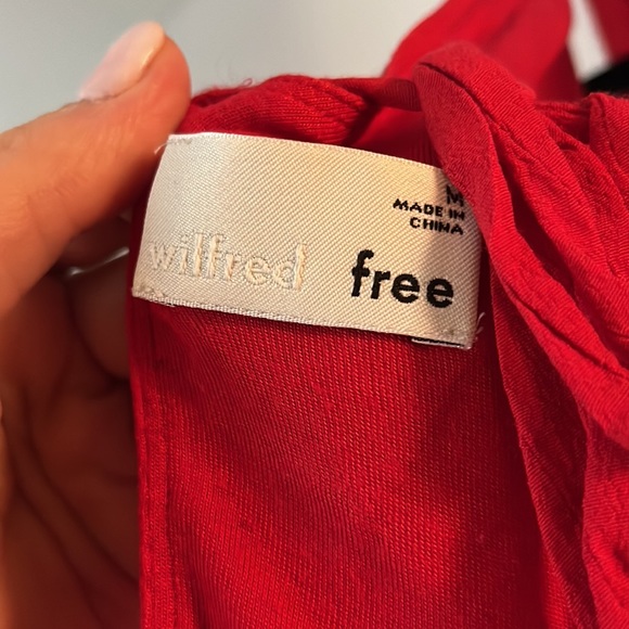 Wilfred Red backless tank top (M) - Picture 4 of 5